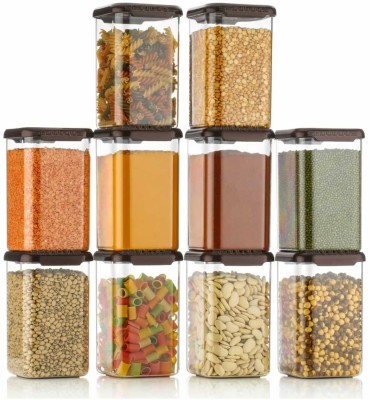 SKYLIFE Plastic Grocery Container  - 1100 ml(Pack of 10, Brown)