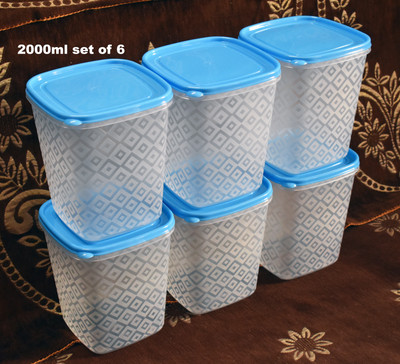 Loknath Plastic Utility Container  - 2000 ml(Pack of 6, Blue)