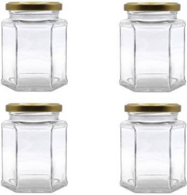 MOOZICO Glass Grocery Container  - 250 ml(Pack of 4, Multicolor)