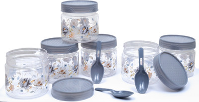 vristo Plastic Grocery Container  - 250 ml(Pack of 6, Grey)