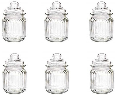HISTOWX Glass Utility Container  - 310 ml(Pack of 6, Clear)