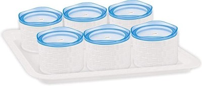 Porpoise Plastic Fridge Container  - 500 ml(Pack of 6, Blue)