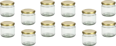 AFAST Glass Utility Container  - 350 ml(Pack of 12, Clear)