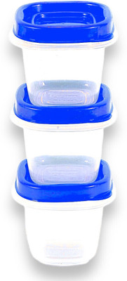 Toriiva Polypropylene, Plastic Utility Container  - 120 ml(Pack of 3, Blue, Clear)