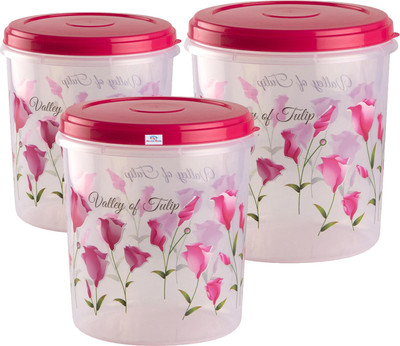 Heart Home Plastic Utility Container  - 10 L(Pack of 3, Pink)