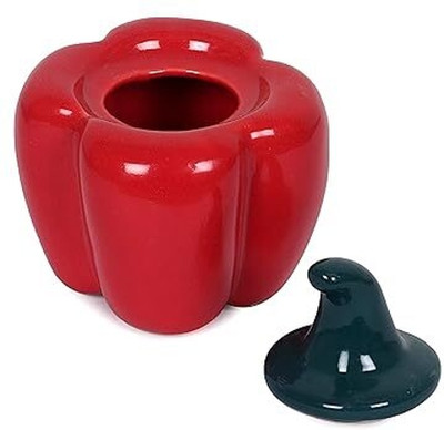 Geeta Ceramic Pickle Jar  - 500 ml(Red)