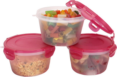 Cutting EDGE Polypropylene Utility Container  - 750 ml(Pack of 3, Red)