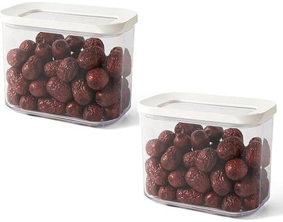 KESHU ENTERPRISE Plastic Utility Container  - 1000 ml(Pack of 2, Clear)