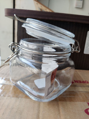MUNOO Glass Cookie Jar  - 500 ml(Clear)