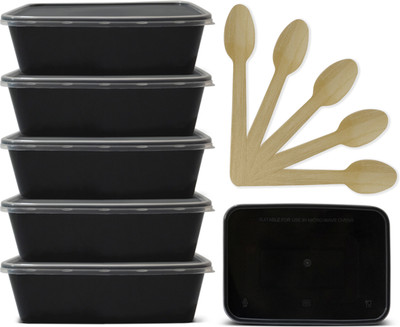 ESTLEN Polypropylene Utility Container  - 750 ml(Pack of 25, Black)