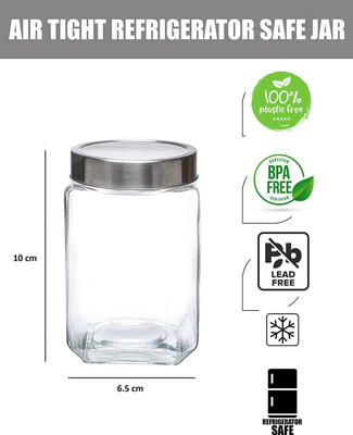Coozico Glass Fridge Container  - 500 ml(Clear)
