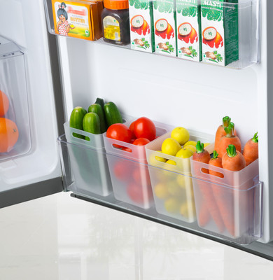 Veratico Plastic Fridge Container  - 1000 ml(Pack of 4, White)