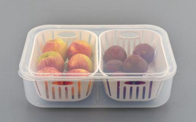 Snowberry Plastic Fridge Container  - 2500 ml(Clear)