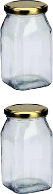AFAST Glass Utility Container  - 400 ml(Pack of 2, Clear)