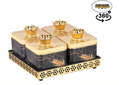 Nabhya Plastic Grocery Container  - 500 ml(Pack of 4, Beige)