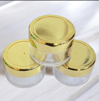 Divine Diet Plastic, Gold Plated Utility Container  - 15 ml(Pack of 3, Transparent)