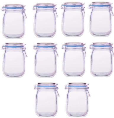 Gambit Plastic Grocery Container  - 1000 ml(Pack of 10, Clear)