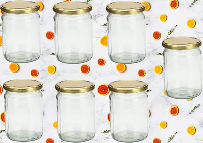 1st Time Glass Utility Container  - 500 ml(Pack of 7, Clear)