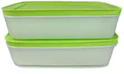 TUPPERWARE Plastic Fridge Container  - 1.1 L(Pack of 2, Green)
