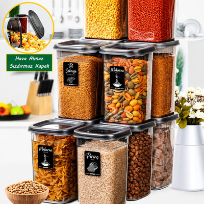 Flipkart SmartBuy Polypropylene Grocery Container  - 1200 ml(Pack of 6, Grey)