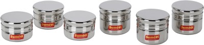 Sumeet Steel Utility Container  - 150 ml, 200 ml(Pack of 6, Silver)