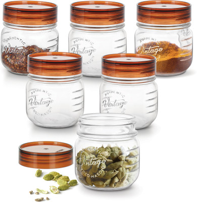 MILTON Glass Utility Container  - 300 ml(Pack of 6, Clear)