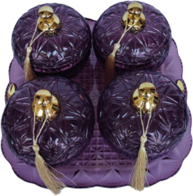 NAYASA Plastic Cookie Jar  - 1000 ml(Purple)