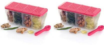 R V TRADING Plastic Grocery Container  - 1800 ml(Pack of 2, Pink)
