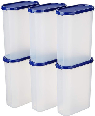 EMBICON Plastic Grocery Container  - 2500 ml(Pack of 6, Blue)