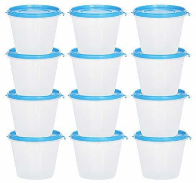 Flipkart SmartBuy Plastic Grocery Container  - 1000 ml(Pack of 12, Blue)