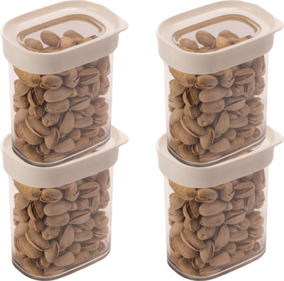 Stacpro Polypropylene, Plastic Grocery Container  - 400 ml(Pack of 4, White)