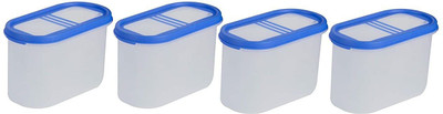 Cutting EDGE Plastic Utility Container  - 1200 ml(Pack of 4, Blue, White)