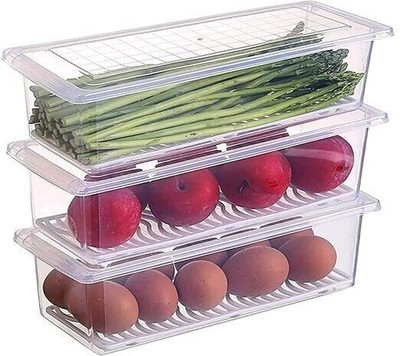Ecodex Plastic Fridge Container  - 1500 ml(Pack of 5, Clear)