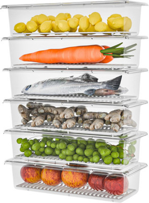 cookini Plastic Bread Container  - 1500 ml(Pack of 6, Off White)