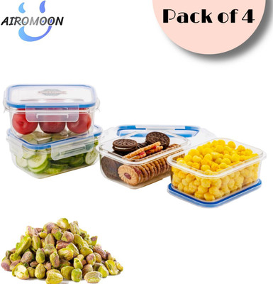 AIROMOON Plastic Grocery Container  - 600 ml(Pack of 4, Blue)