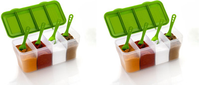 Somnath India Plastic Grocery Container  - 1800 ml(Pack of 2, Clear)