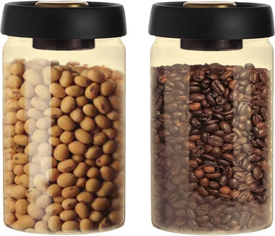 The Better Home Glass Utility Container  - 1200 ml(Pack of 2, Clear)