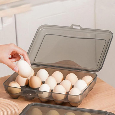 Star Work Plastic Egg Container  - 1.5 dozen(Black)