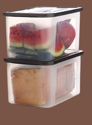 ADMONITION Plastic Bread Container  - 2000 ml(Pack of 2, Brown)