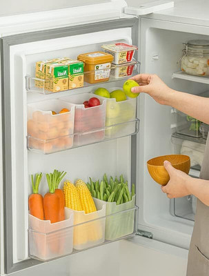 AK10ZONE Plastic Grocery Container  - 1200 ml(Pack of 2, Multicolor)