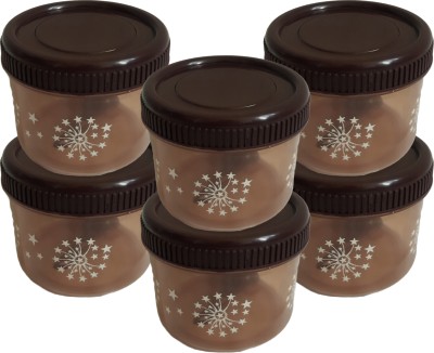 VSTUCART Plastic Utility Container  - 250 ml(Pack of 6, Brown)