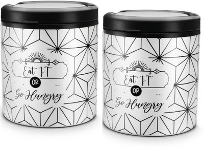 Trueware Plastic Utility Container  - 750 ml(Pack of 2, Black, White)