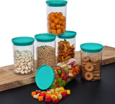 Flipkart SmartBuy Plastic Grocery Container  - 900 ml(Pack of 6, Green)