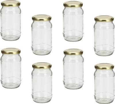 AFAST Glass Utility Container  - 400 ml(Pack of 8, Clear)