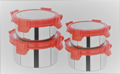 Rema Steel Utility Container  - 1400 ml(Pack of 4, Multicolor)