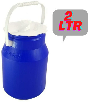 Miranshi Enterprise Polypropylene Milk Container  - 2 L(Blue, White)