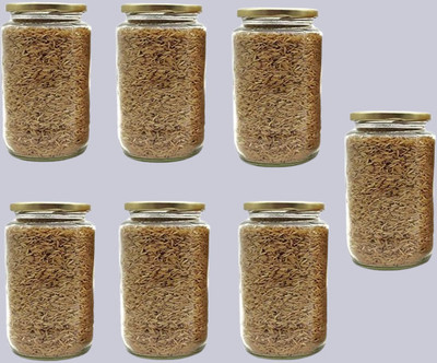 AFAST Glass Grocery Container  - 1000 ml(Pack of 7, Clear)