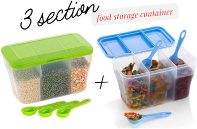 Shreeva Enterprise Plastic Grocery Container  - 750 ml(Multicolor)