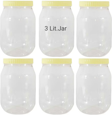 Platichouse Plastic Grocery Container  - 3000 ml(Pack of 6, Clear)