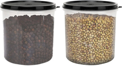 Cutting EDGE Plastic Grocery Container  - 3500 ml(Pack of 2, Black)